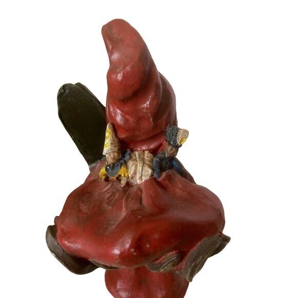 Vintage Santa With Skis Lantern and Moose Antler Backpack 8" High Christmas - Picture 5 of 8